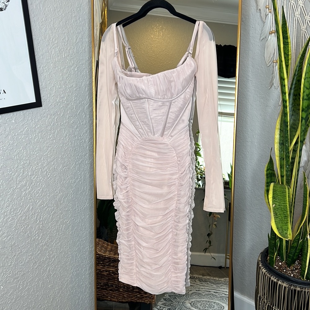House of CB ‘Freyja’ Crystal Gathered Corset Dress NWOT - Picture 16 of 16